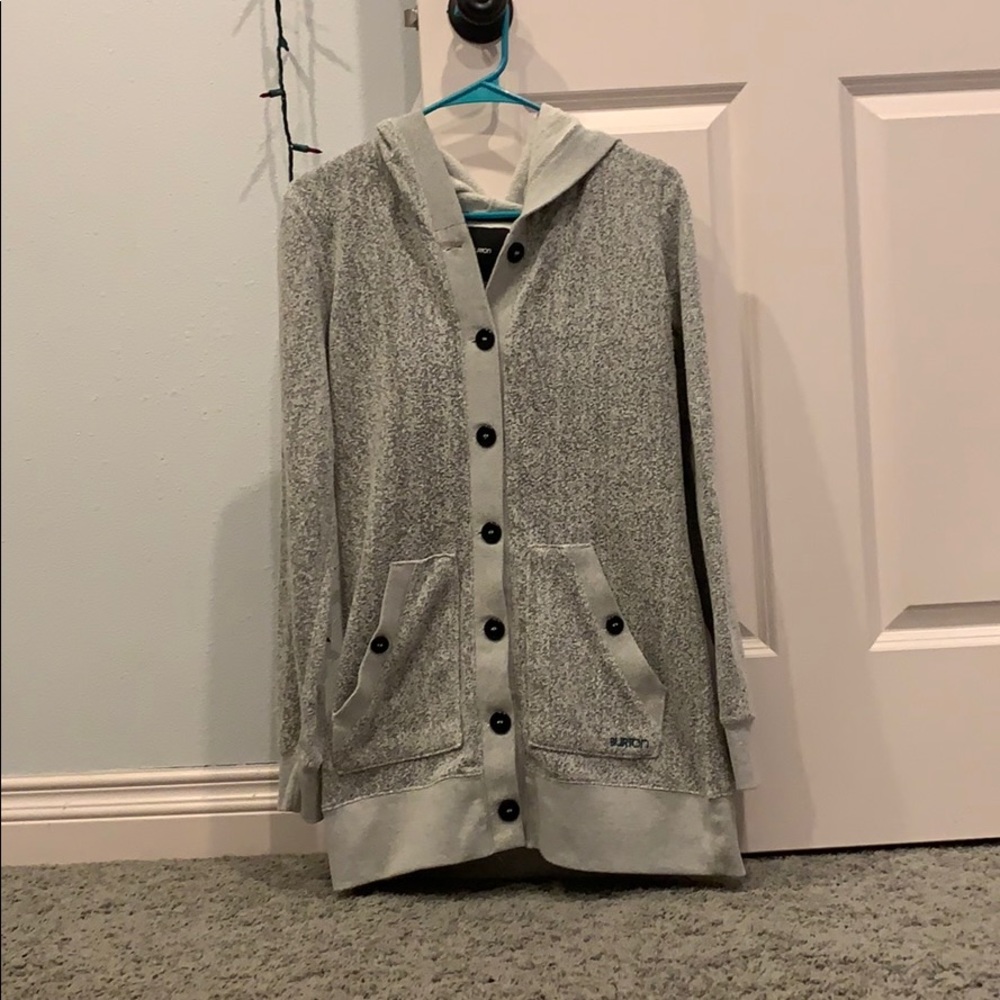 Burton hoodie button up jacket